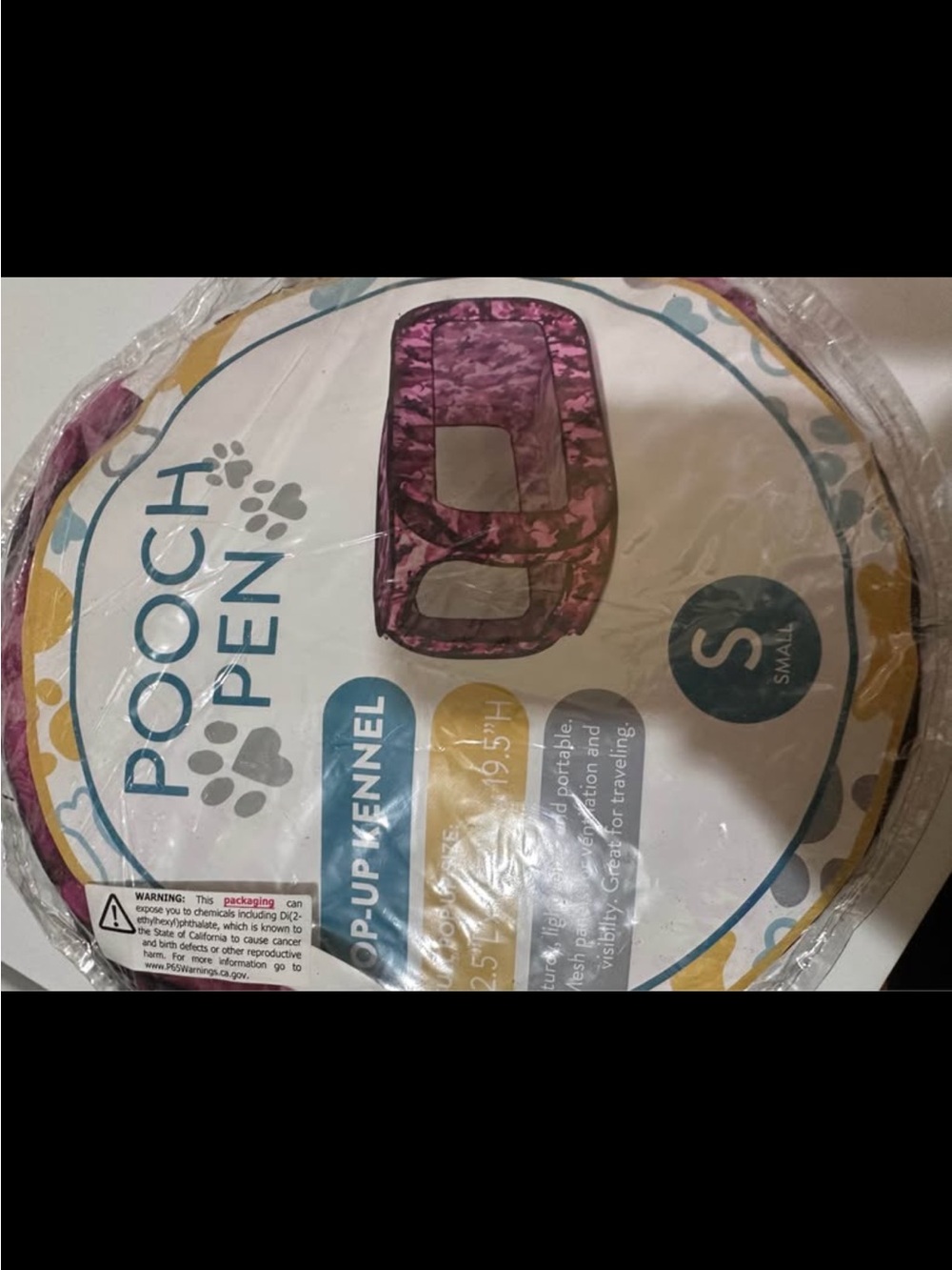 Source Unknown Pink Pop-Up Pet Kennel